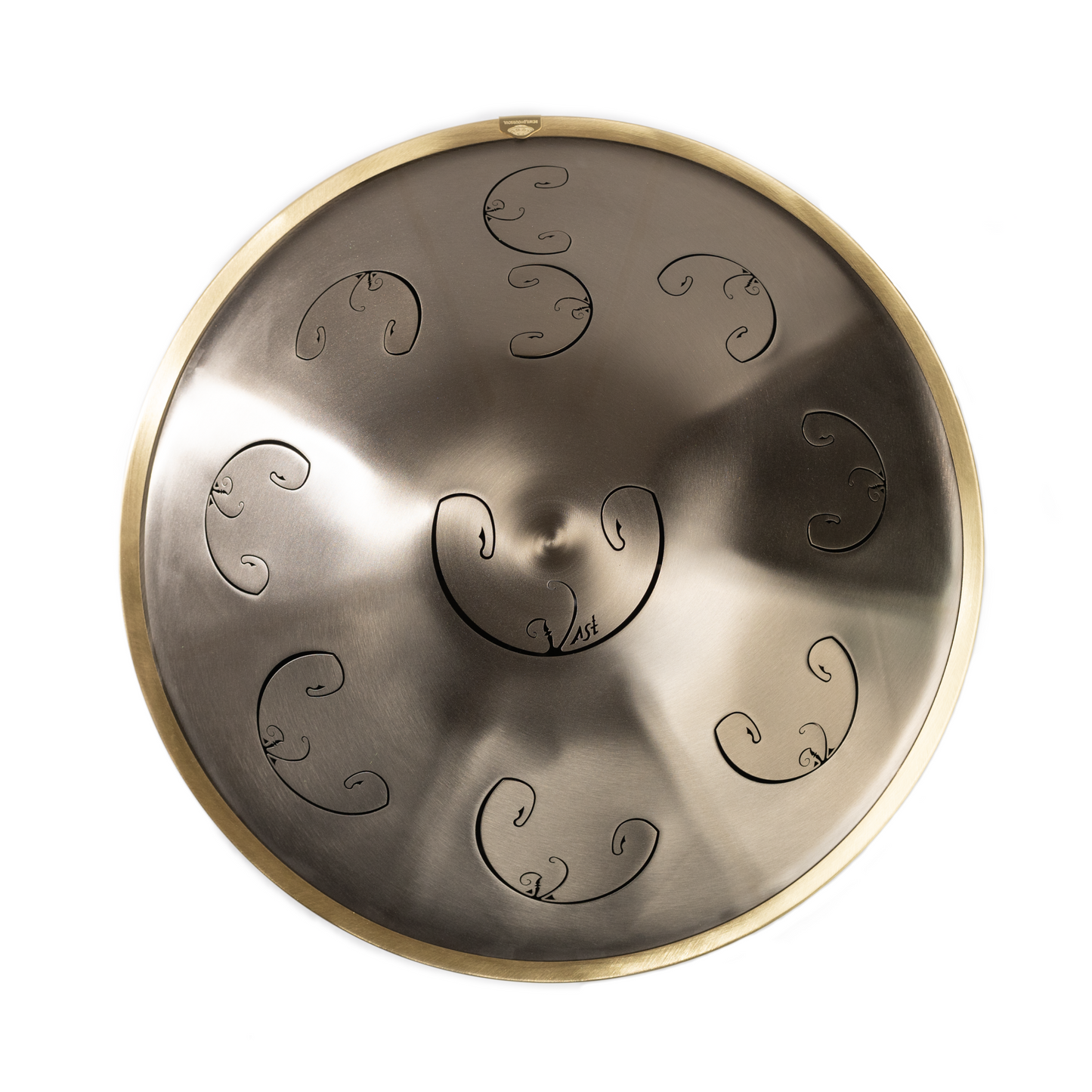 Rav Vast gold drum, tongue drum, drum tongues, steel tongue drum, handpan