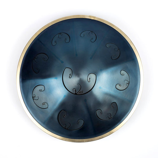 Rav Vast Indigo drum, tongue drum, drum tongues, steel tongue drum, handpan